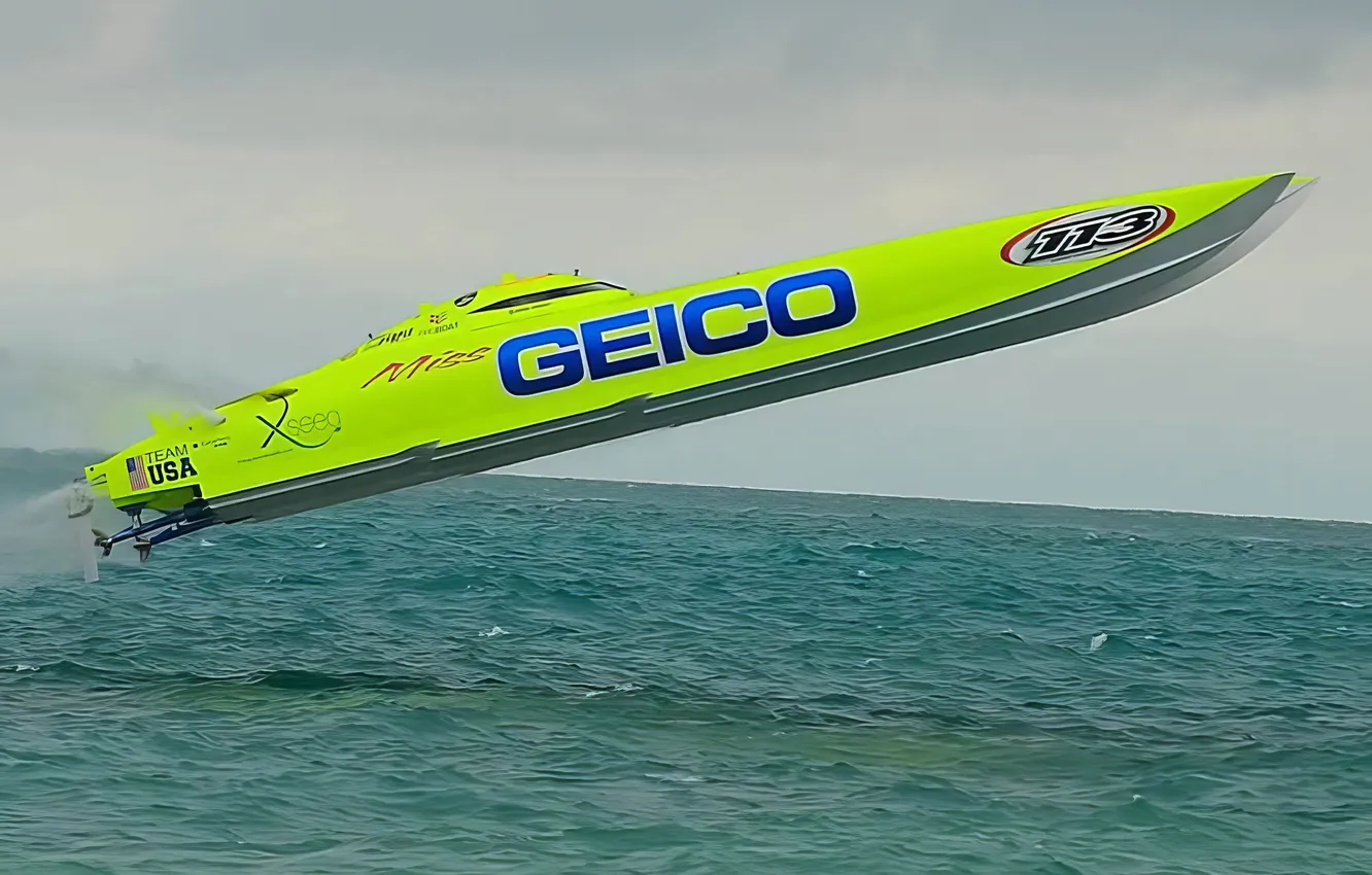 Photo wallpaper race, boat, speed
