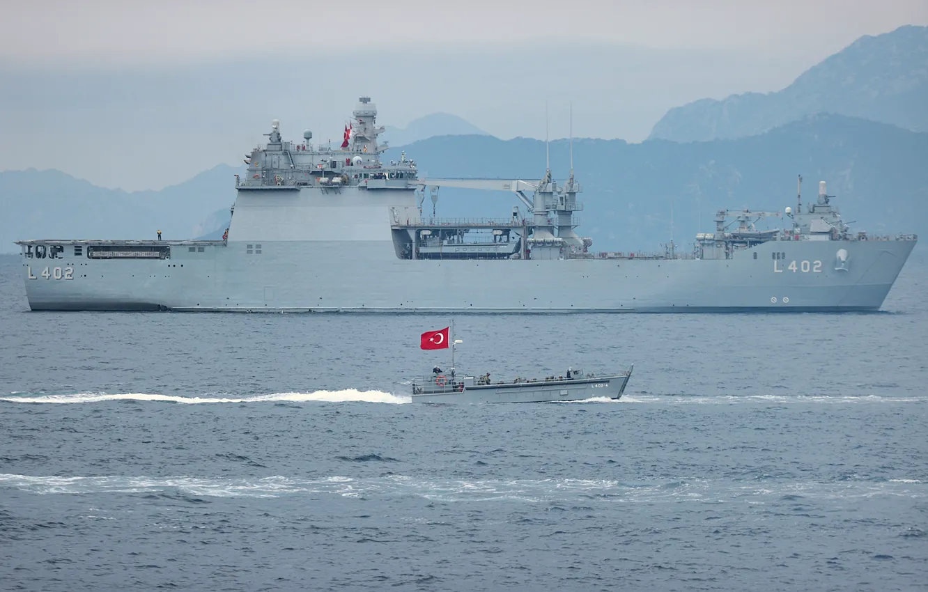 Photo wallpaper UDC, Turkish Navy, TCG Bayraktar