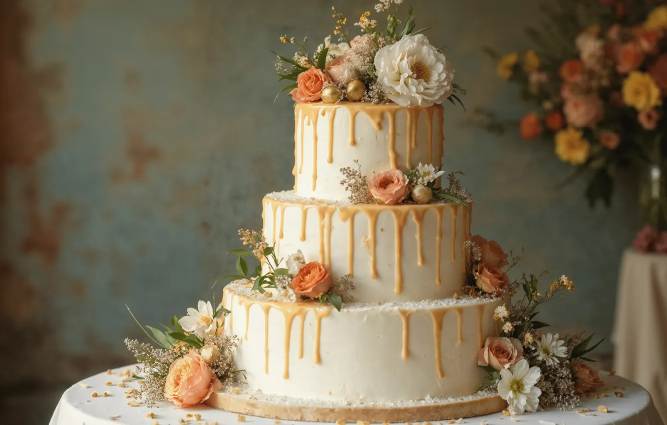 Photo wallpaper cake, dessert, decor