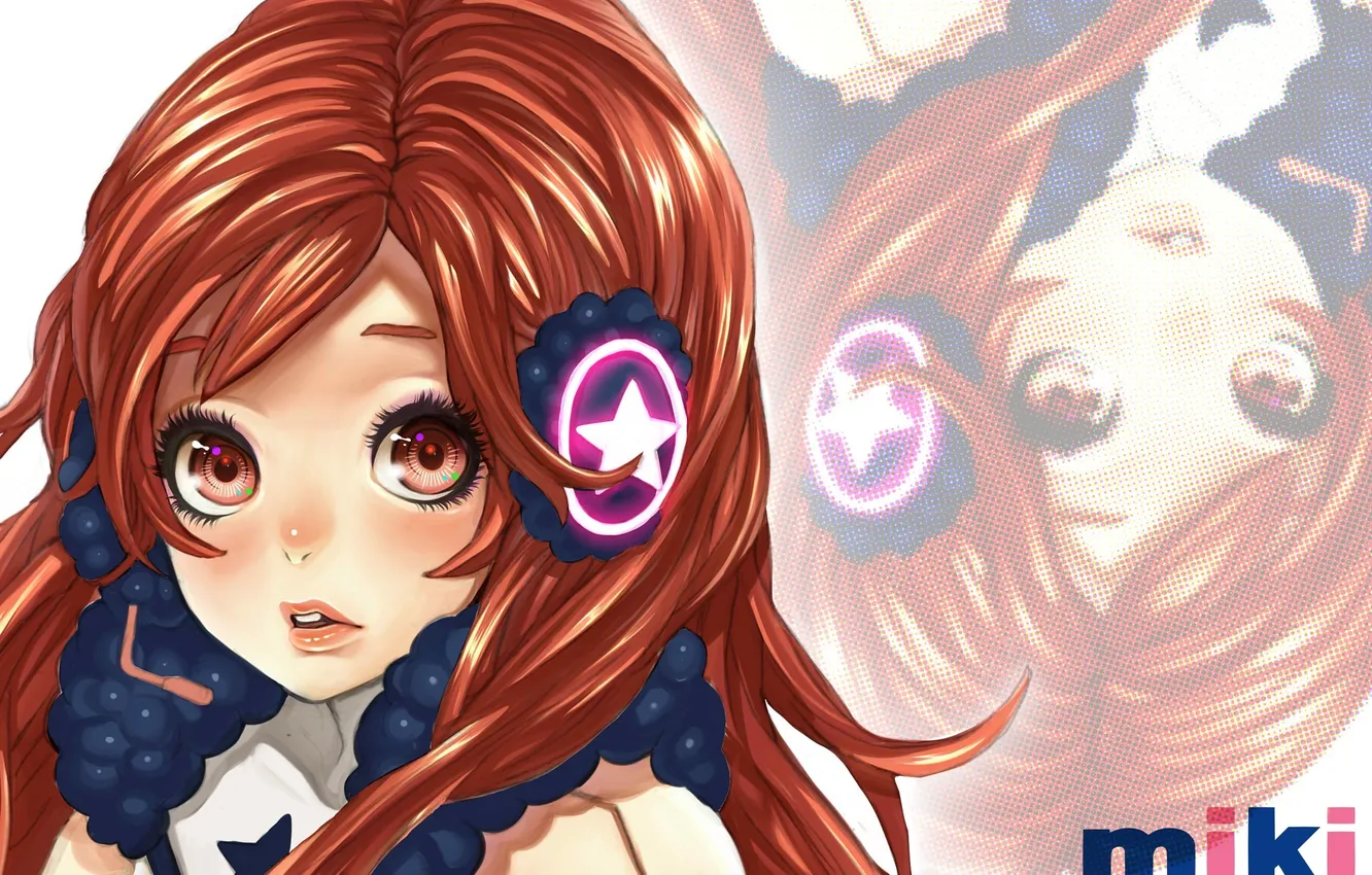 Photo wallpaper look, girl, surprise, headphones, vocaloid, Vocaloid, art, minami haruya