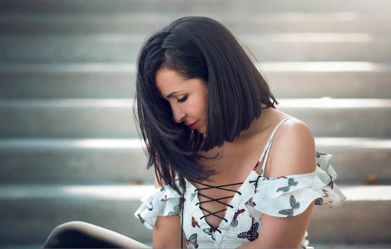 Photo wallpaper portrait, neckline, Nat Alhister