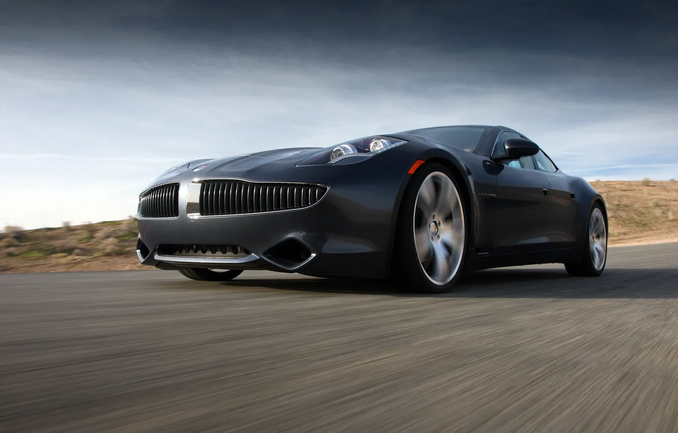 Photo wallpaper movement, speed, track, Karma, Fisker