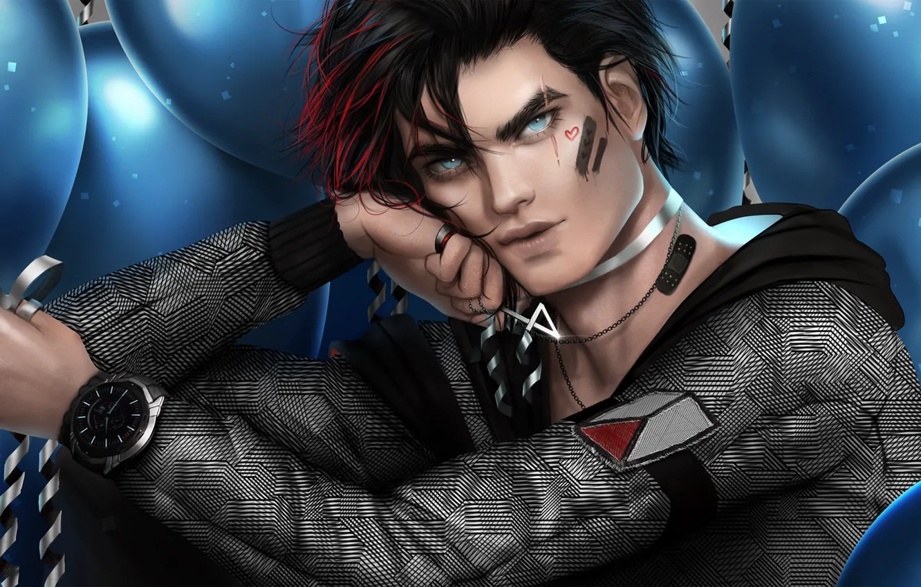 Photo wallpaper look, watch, guy