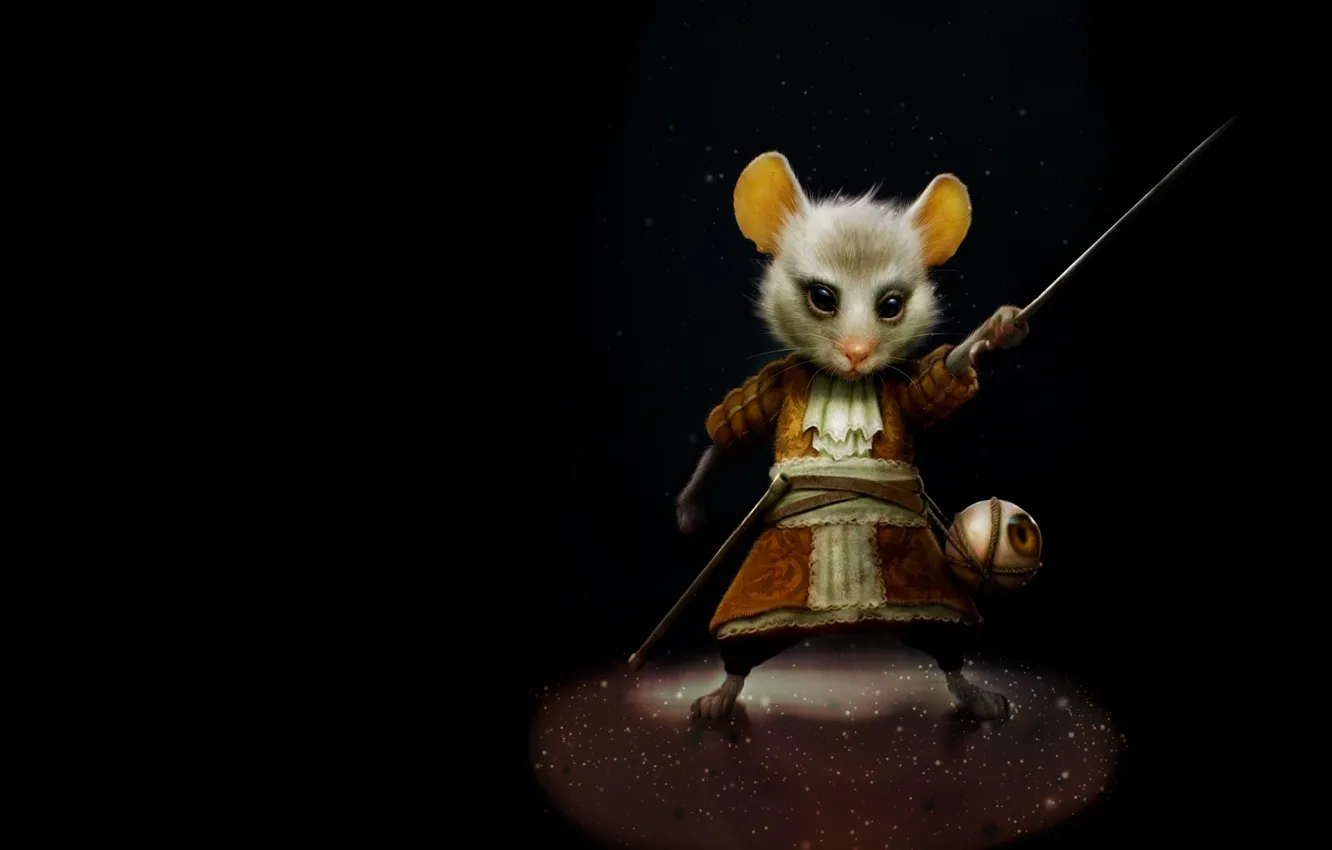 Photo wallpaper sword, children's, art. mouse