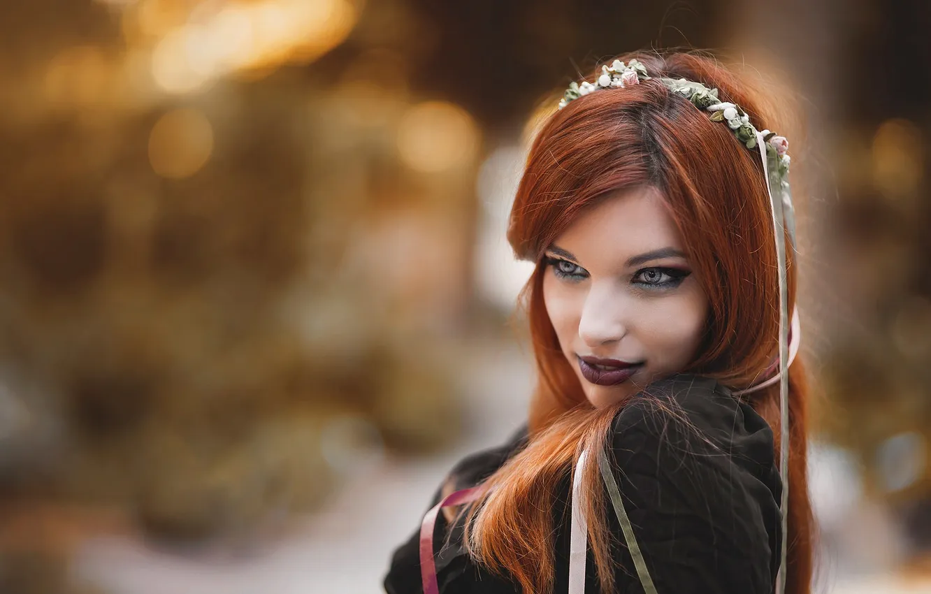 Photo wallpaper look, girl, portrait