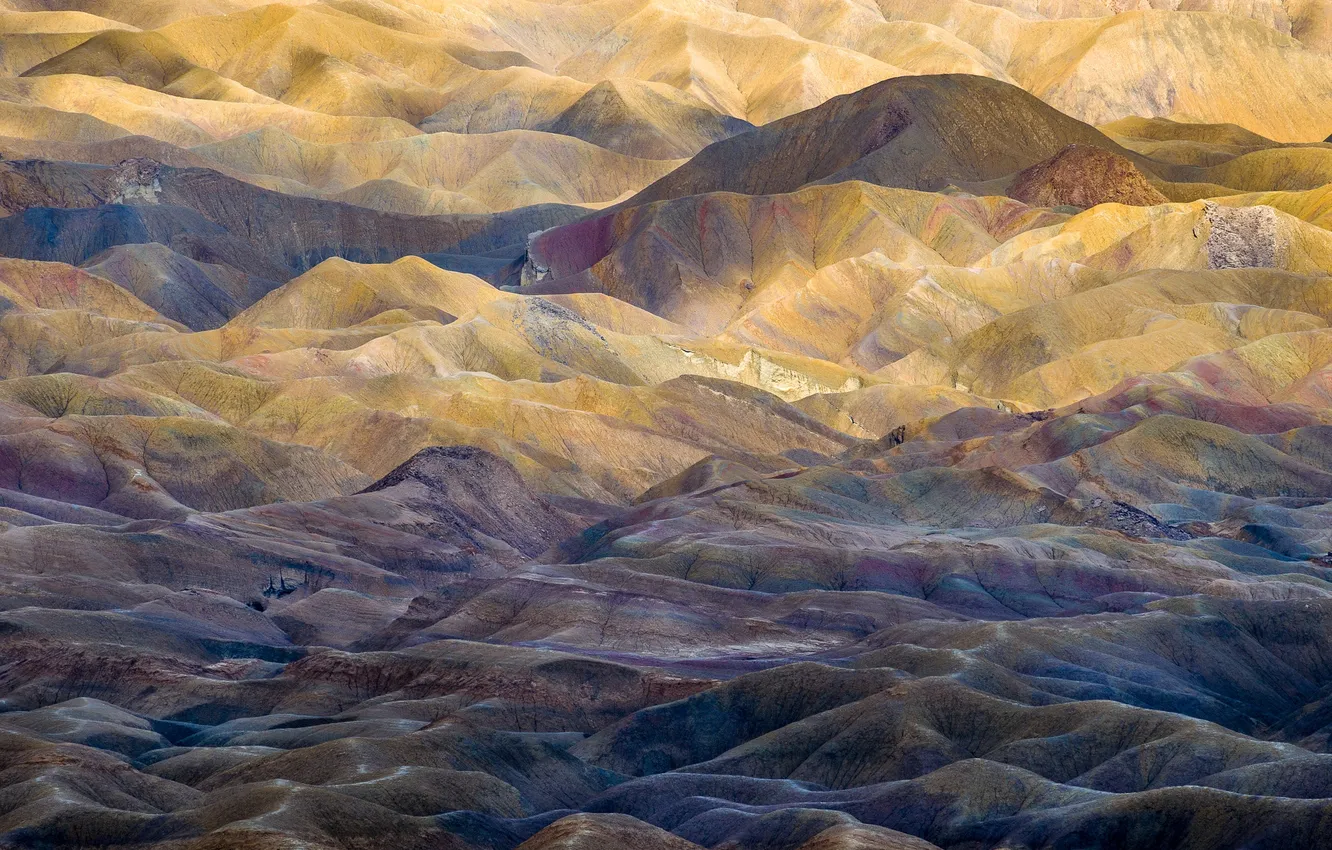 Photo wallpaper light, mountains, color, relief