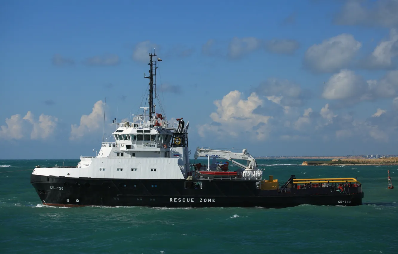 Photo wallpaper tug, rescue, The black sea