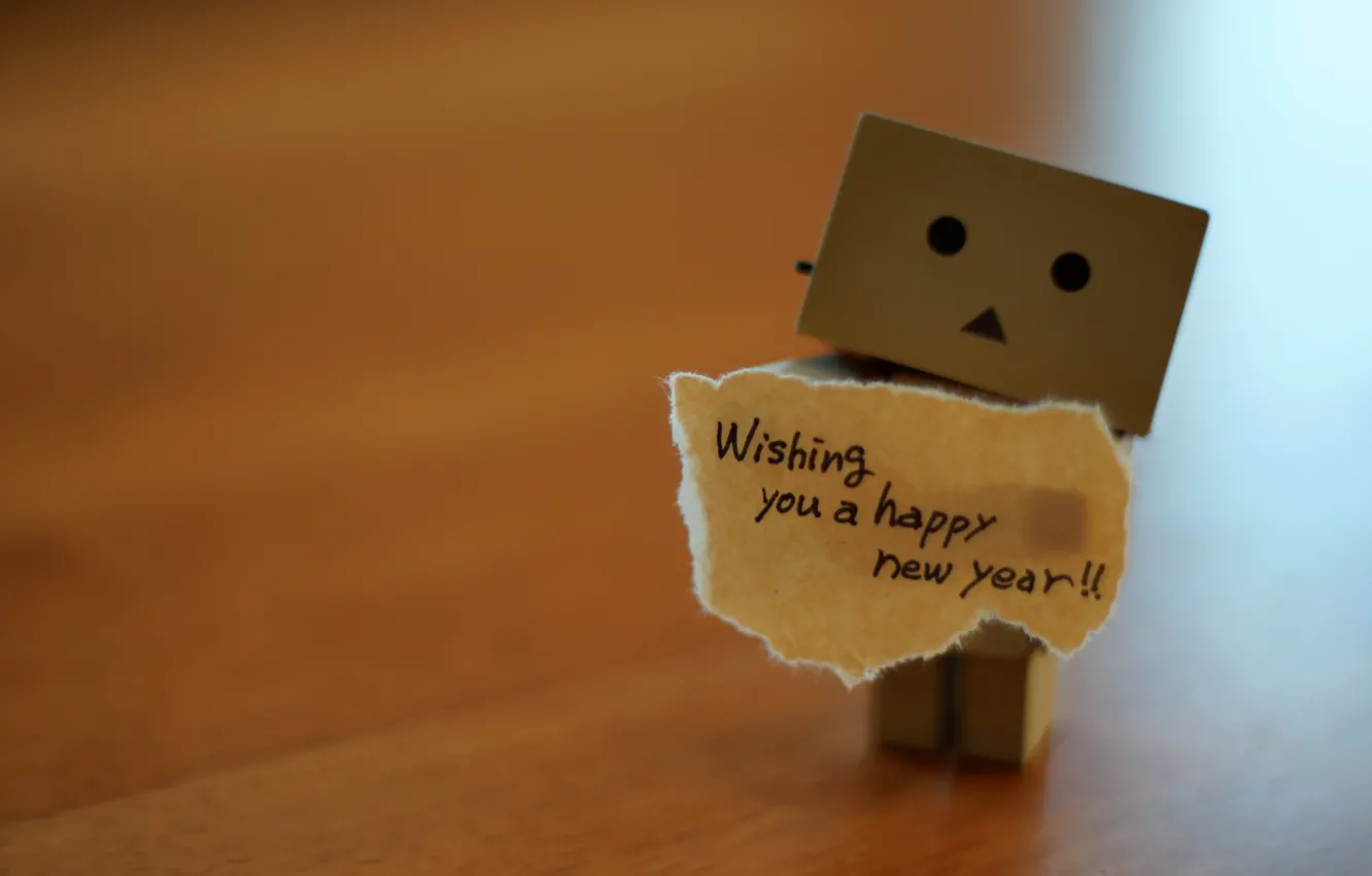 Photo wallpaper mood, holiday, box, men, wish, happy new year to all