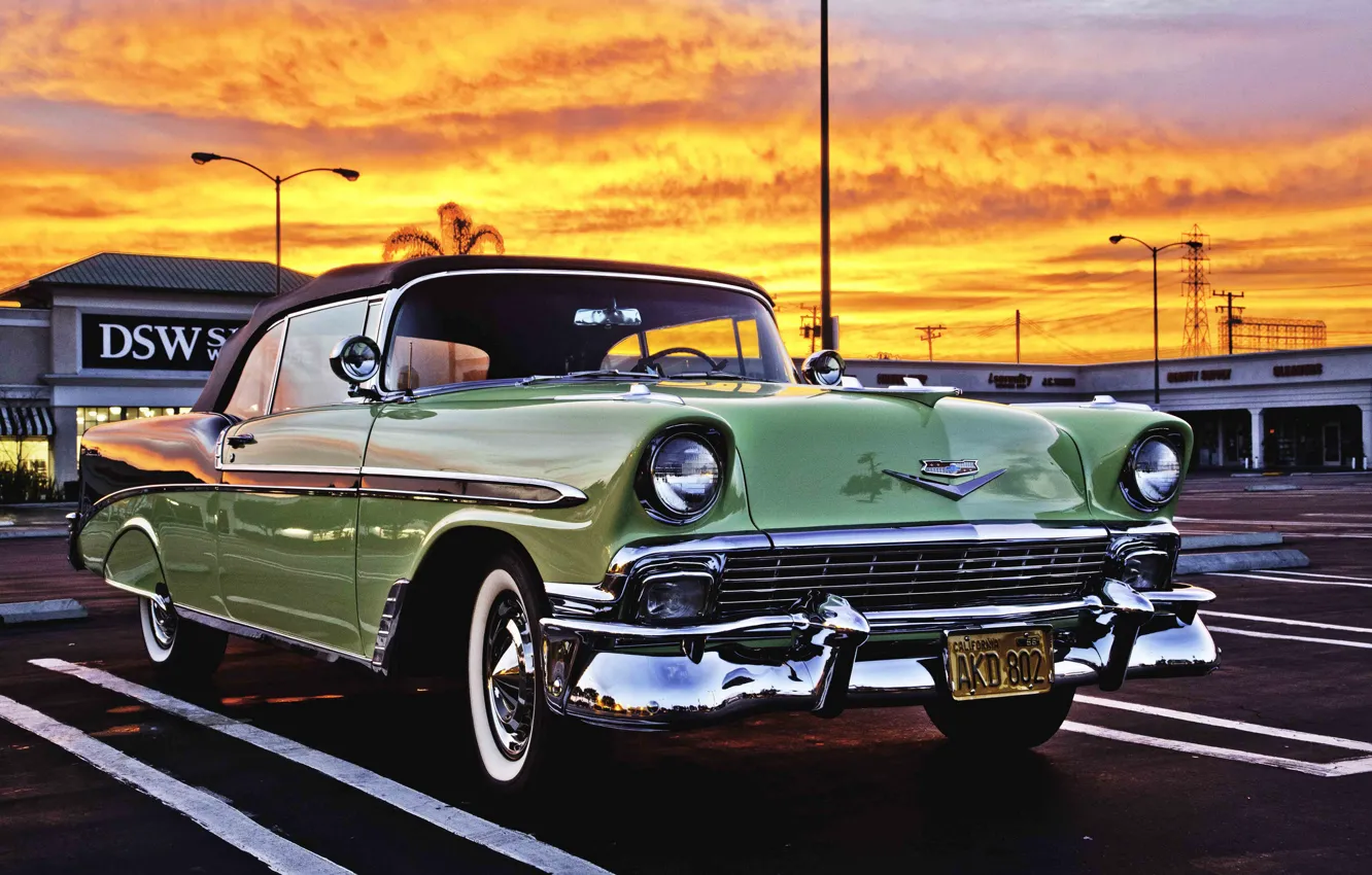 Photo wallpaper retro, Chevrolet, car, classic, the front
