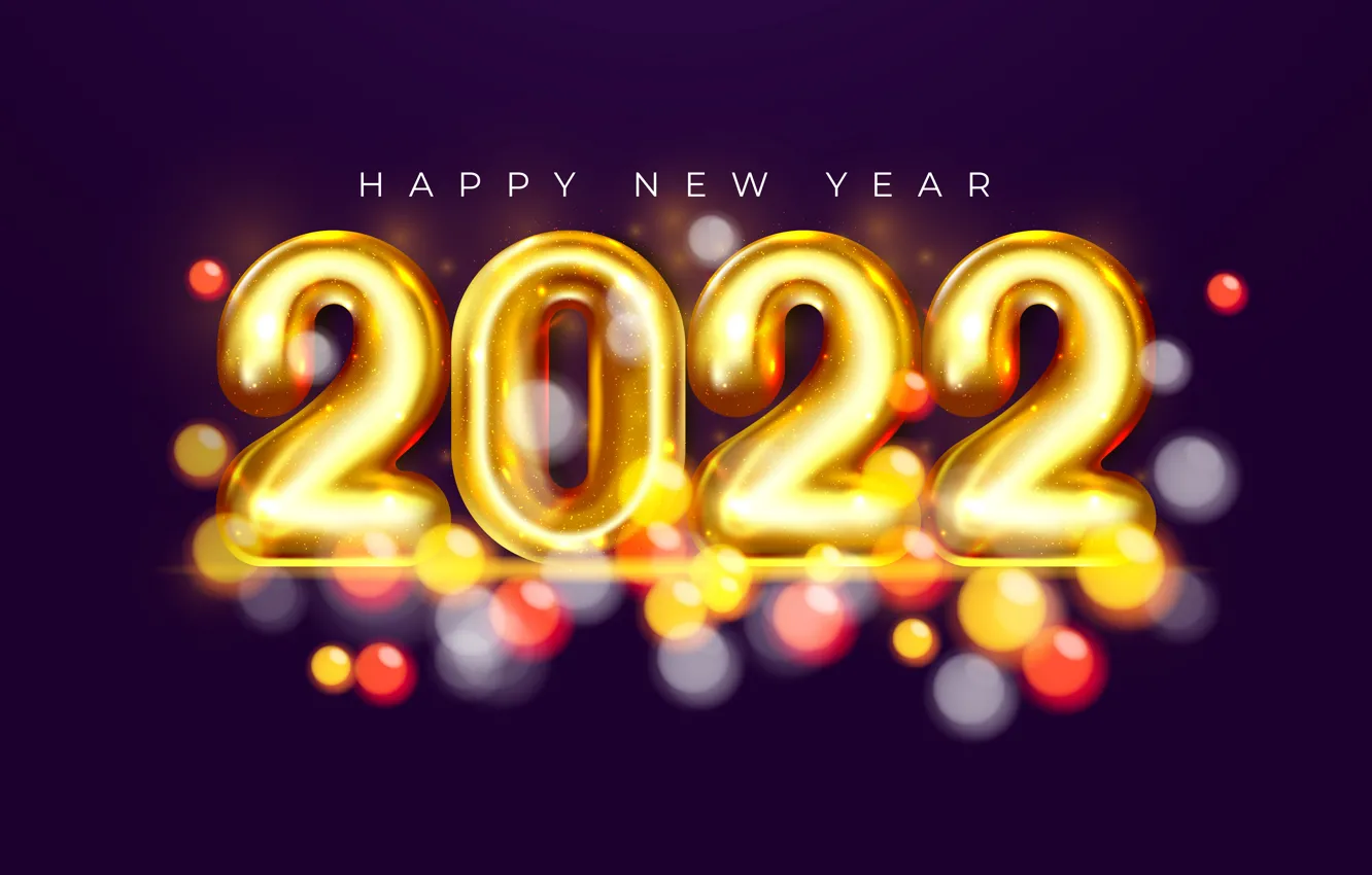 Photo wallpaper background, gold, figures, New year, golden, new year, happy, purple