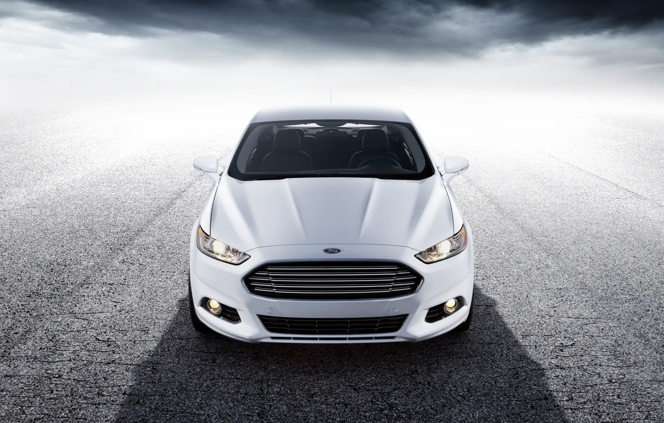 Photo wallpaper white, Ford, before, white, Ford, front, Mondeo, Mondeo