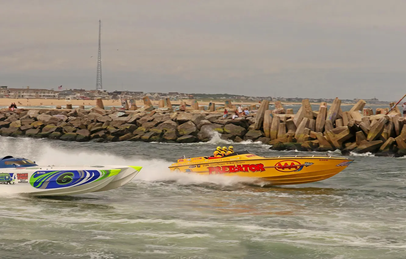 Photo wallpaper race, boat, speed