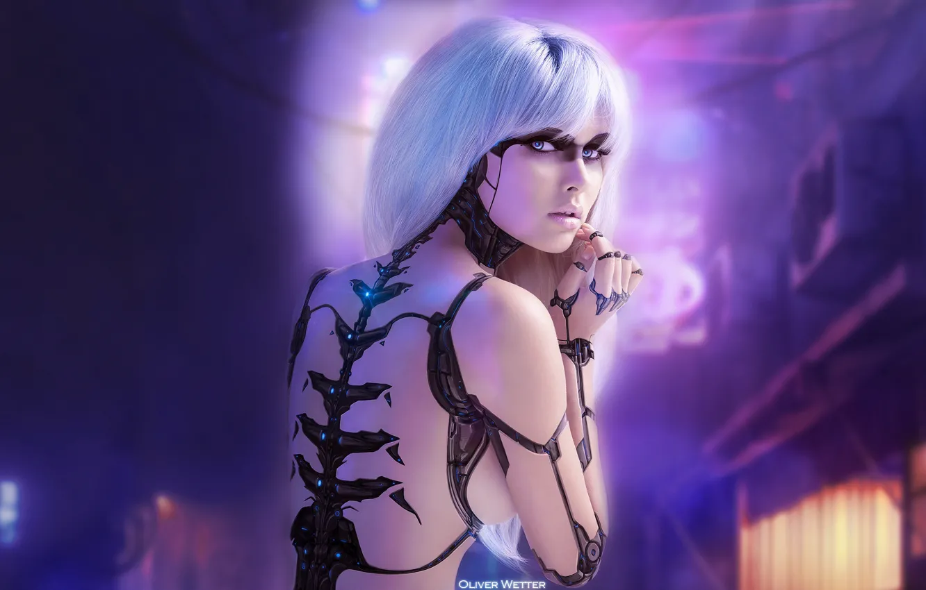 Photo wallpaper look, girl, sexy, style, fiction, art, blonde, girl