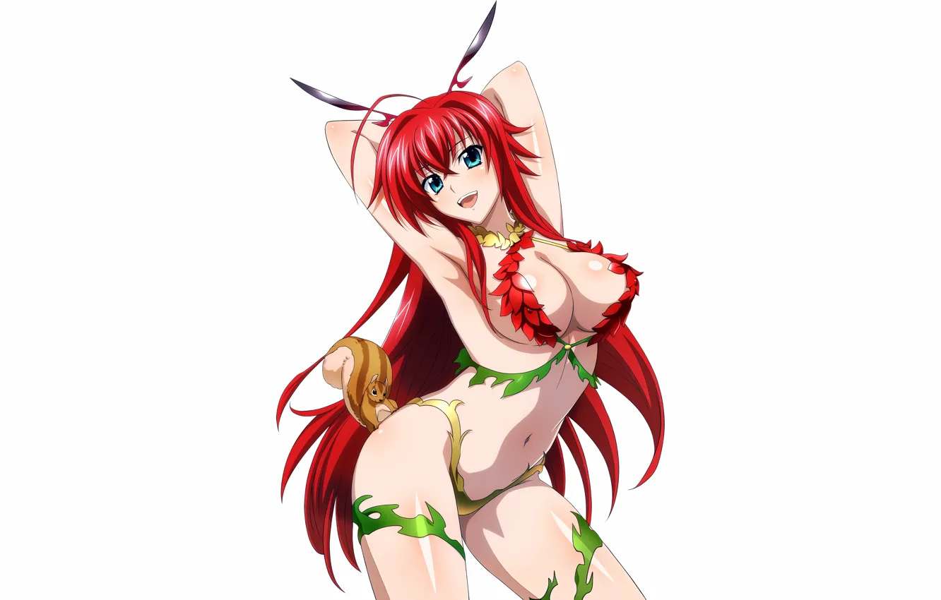 Photo wallpaper girl, sexy, lingerie, bra, cleavage, panties, long hair, boobs