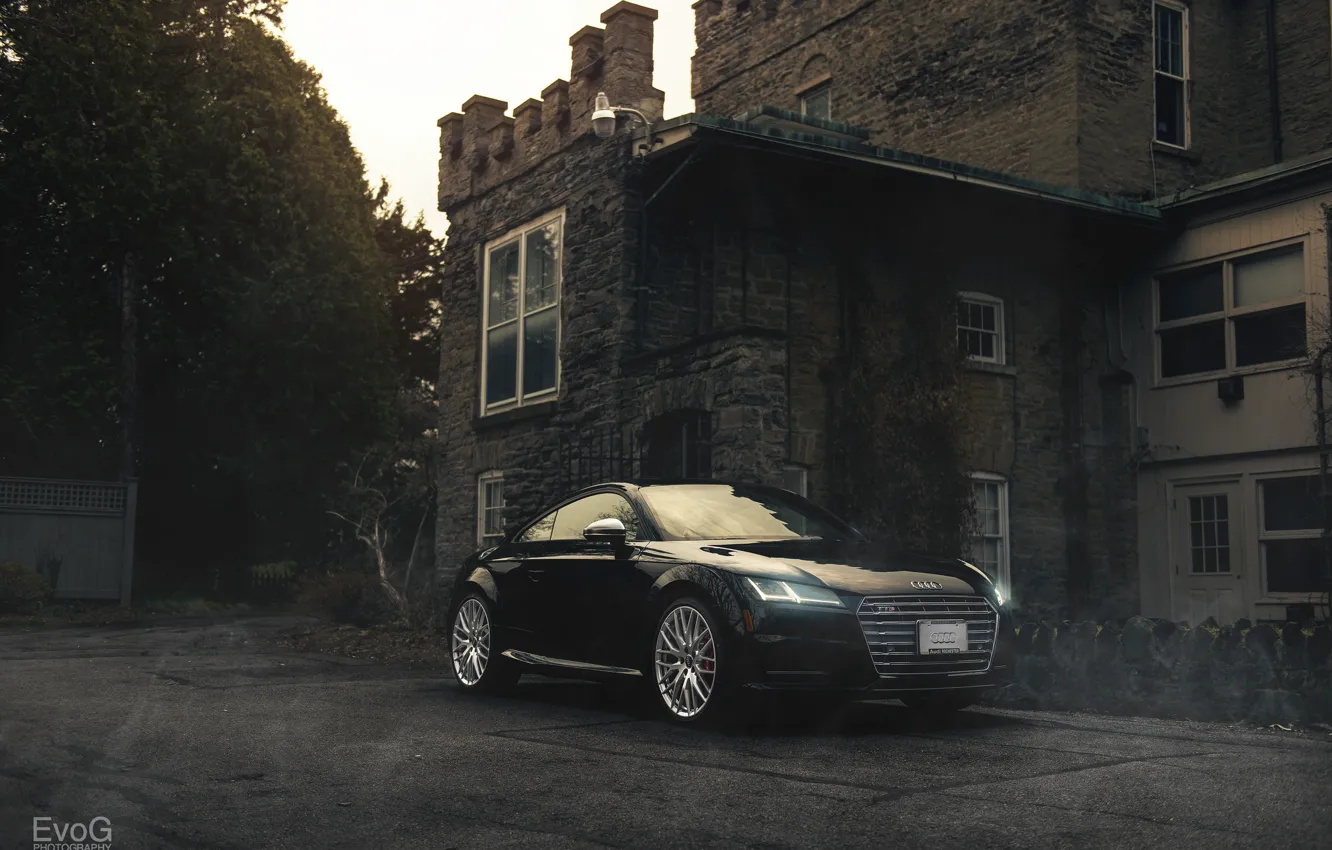 Photo wallpaper car, black, evog, audi tts