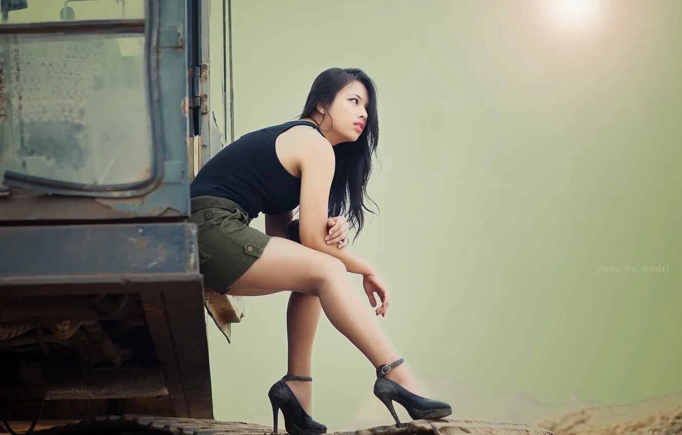 Photo wallpaper look, girl, Asian