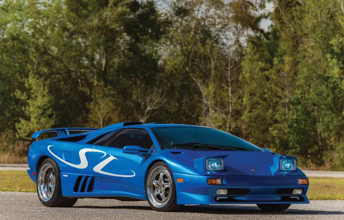 Photo wallpaper Blue, Supercar, Lamborghini Diablo SV