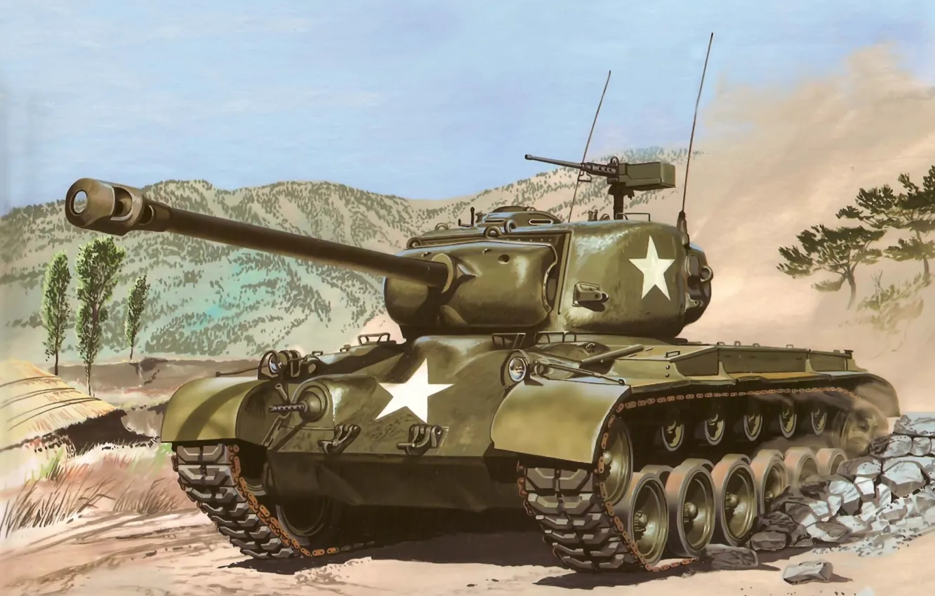 Photo wallpaper USA, history, World of tanks, WoT, medium tank, Pershing, M26 Pershing