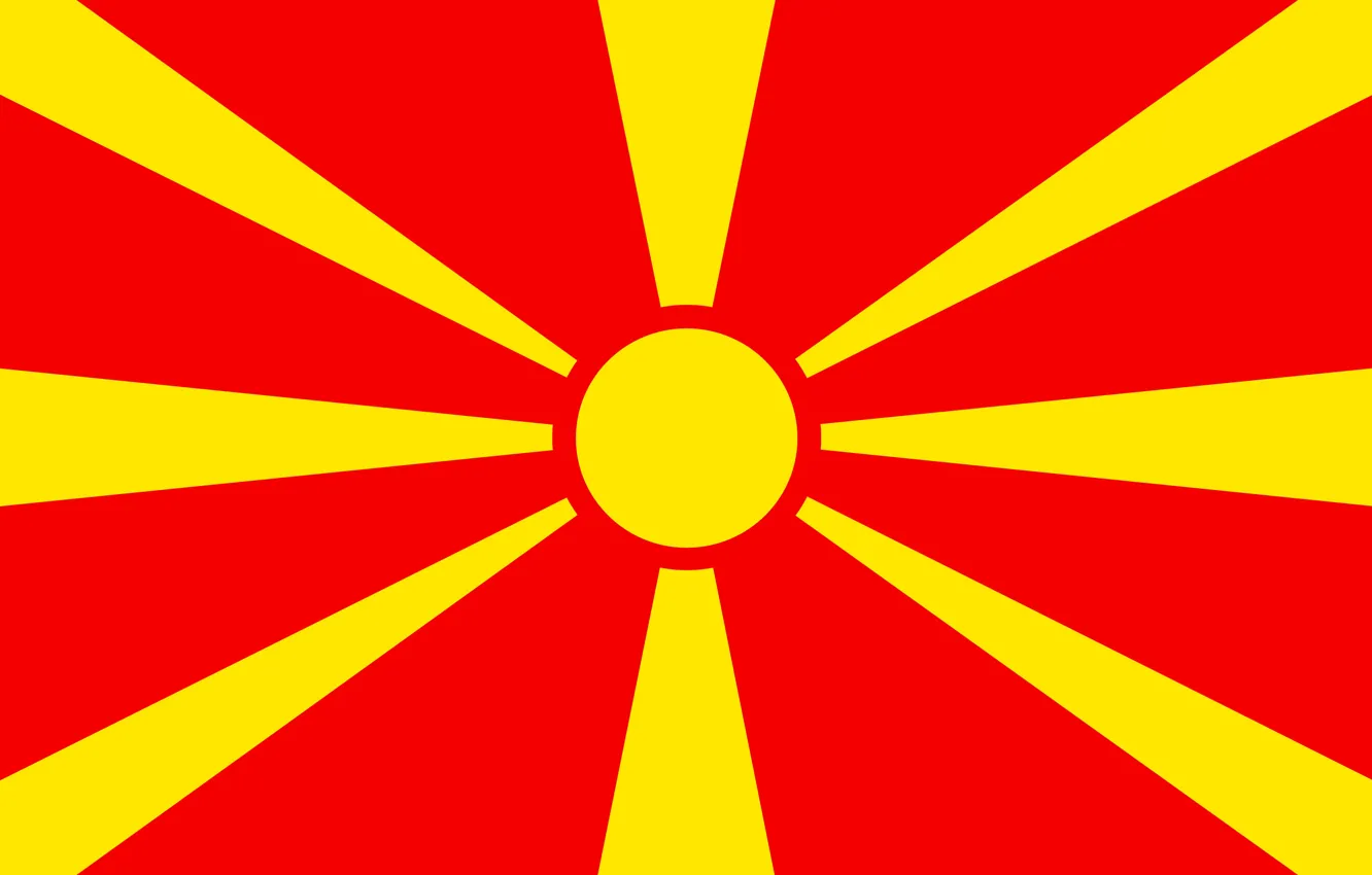 Photo wallpaper flag, red, Macedonia, yellow, fon, flag, makedonija