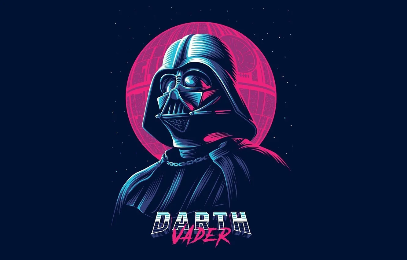 Photo wallpaper Star Wars, Background, Darth Vader, Darth Vader, The Death Star, Starwars, Death Star, Synthpop