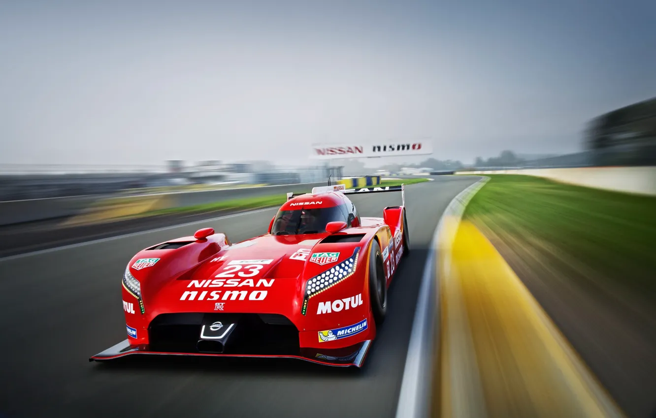Photo wallpaper The front, Blur, WEC, Nissan GT-R LM Nismo