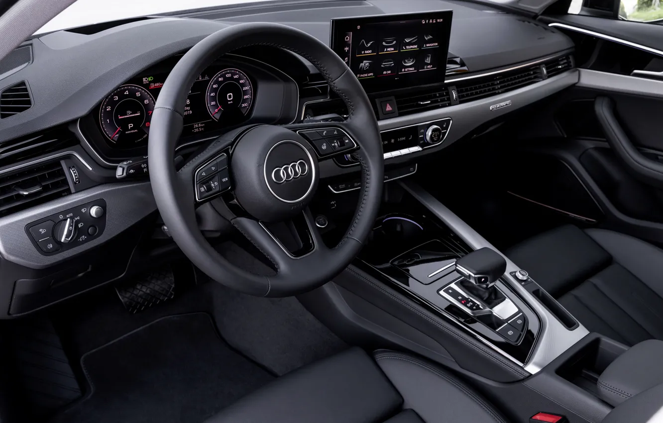 Photo wallpaper Audi, sedan, salon, Audi A4, 2019