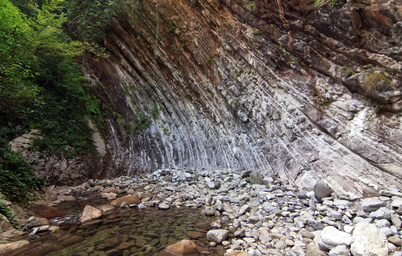 Photo wallpaper mountains, nature, stones