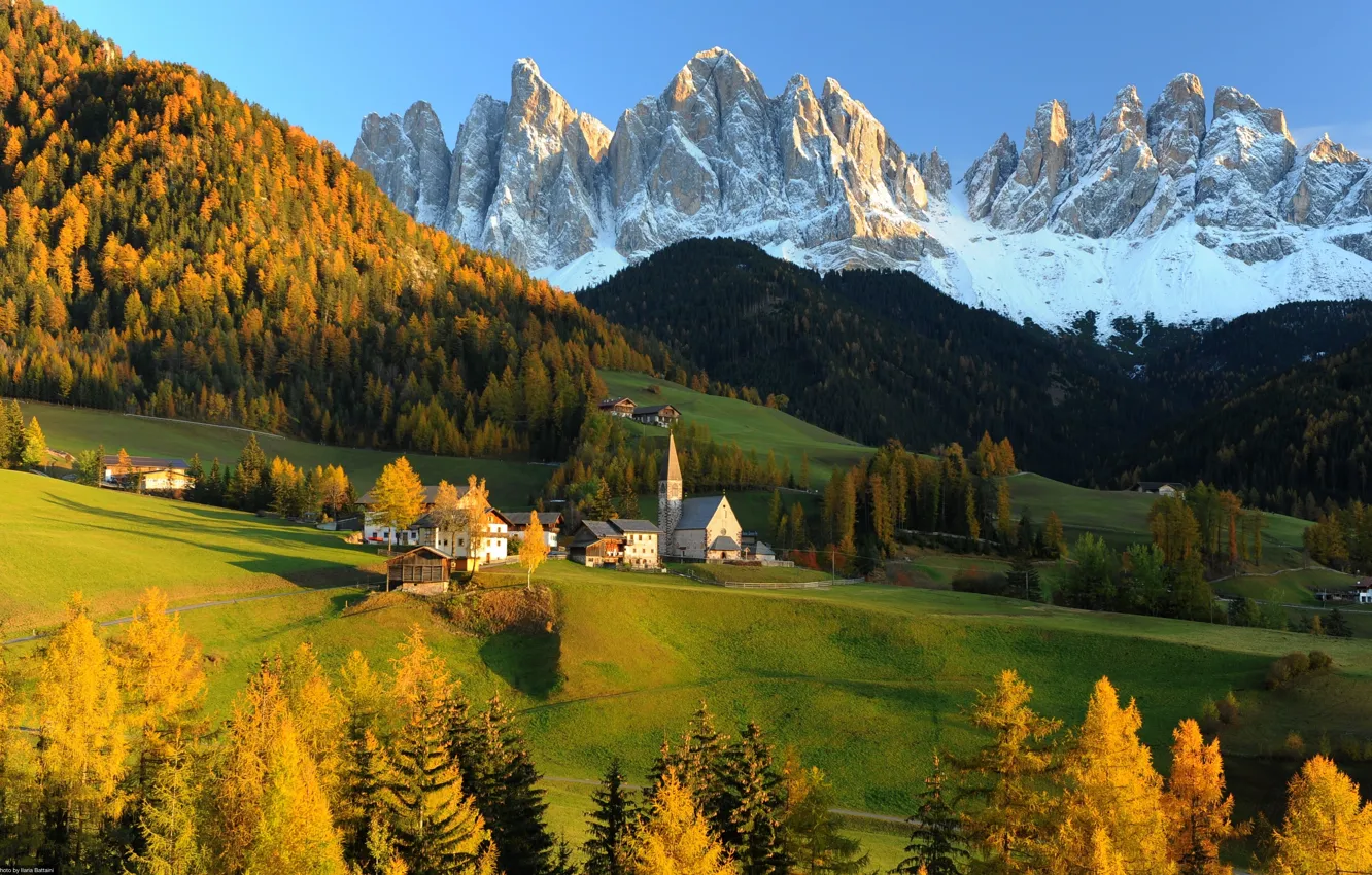 Photo wallpaper mountains, Switzerland, Alps, Switzerland, landscape, hills, house in the mountains, Apls