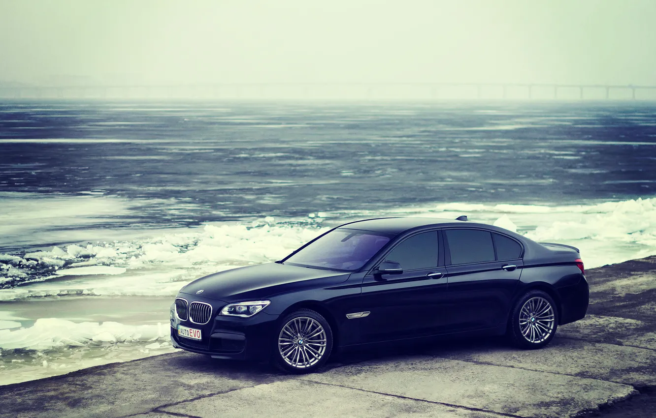 Photo wallpaper cold, winter, BMW, BMW, winter, 750, f01