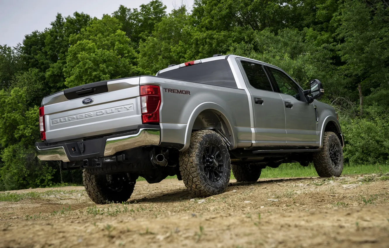 Photo wallpaper grey, Ford, pickup, Super Duty, F-350, Tremor, 2020, Off-Road Package