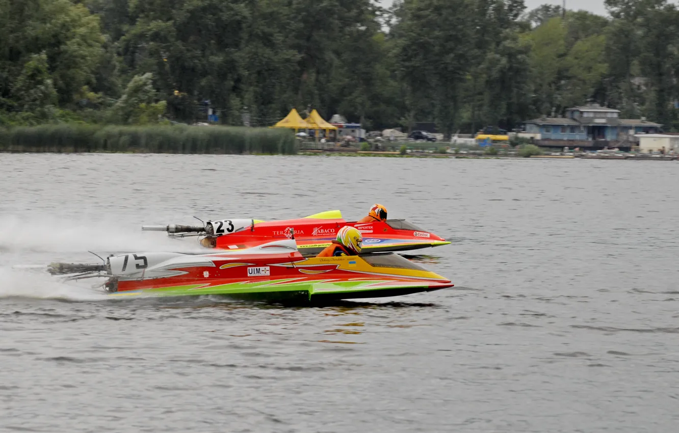 Photo wallpaper race, boat, speed