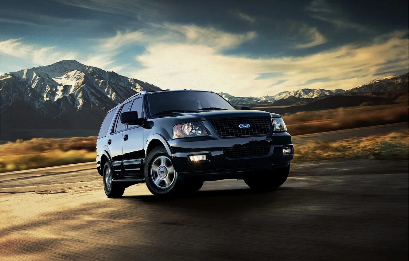 Photo wallpaper mountains, Ford, Expedition