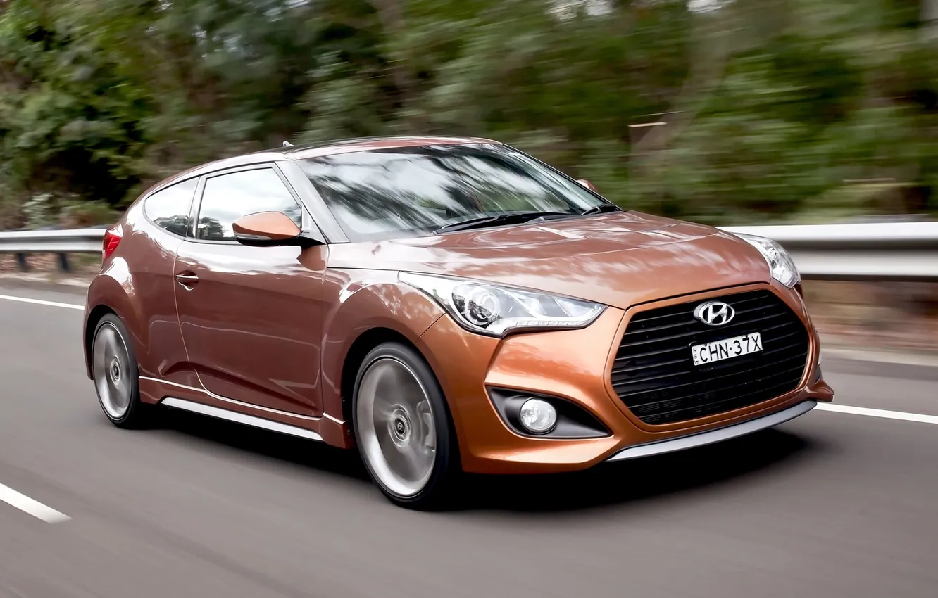 Photo wallpaper machine, speed, Hyundai, Turbo, Veloster
