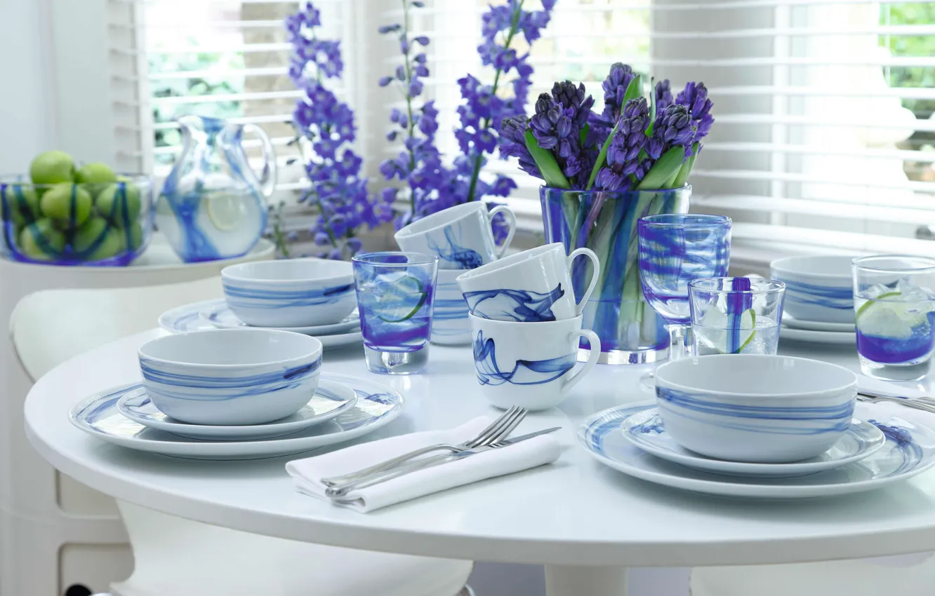 Photo wallpaper design, style, table, interior, dishes
