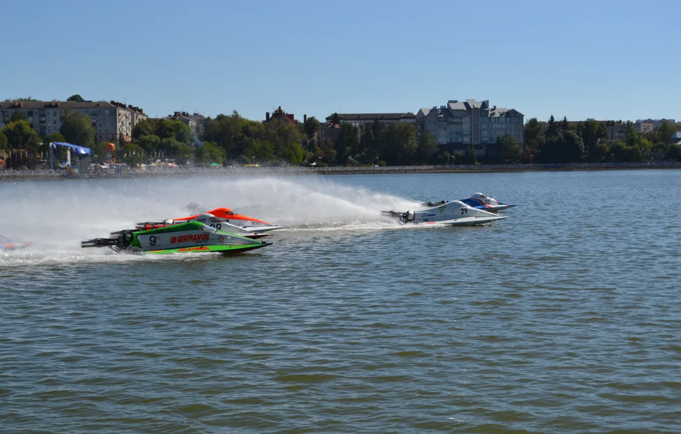 Photo wallpaper race, boat, speed
