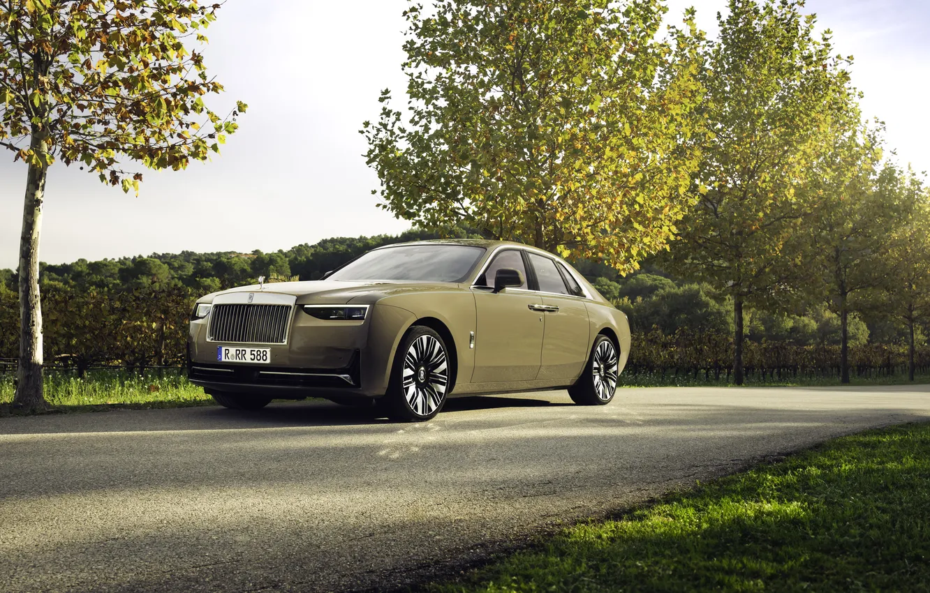 Photo wallpaper Rolls-Royce, Ghost, luxury, luxury cars, 2024, Purist, Rolls-Royce Ghost Purist