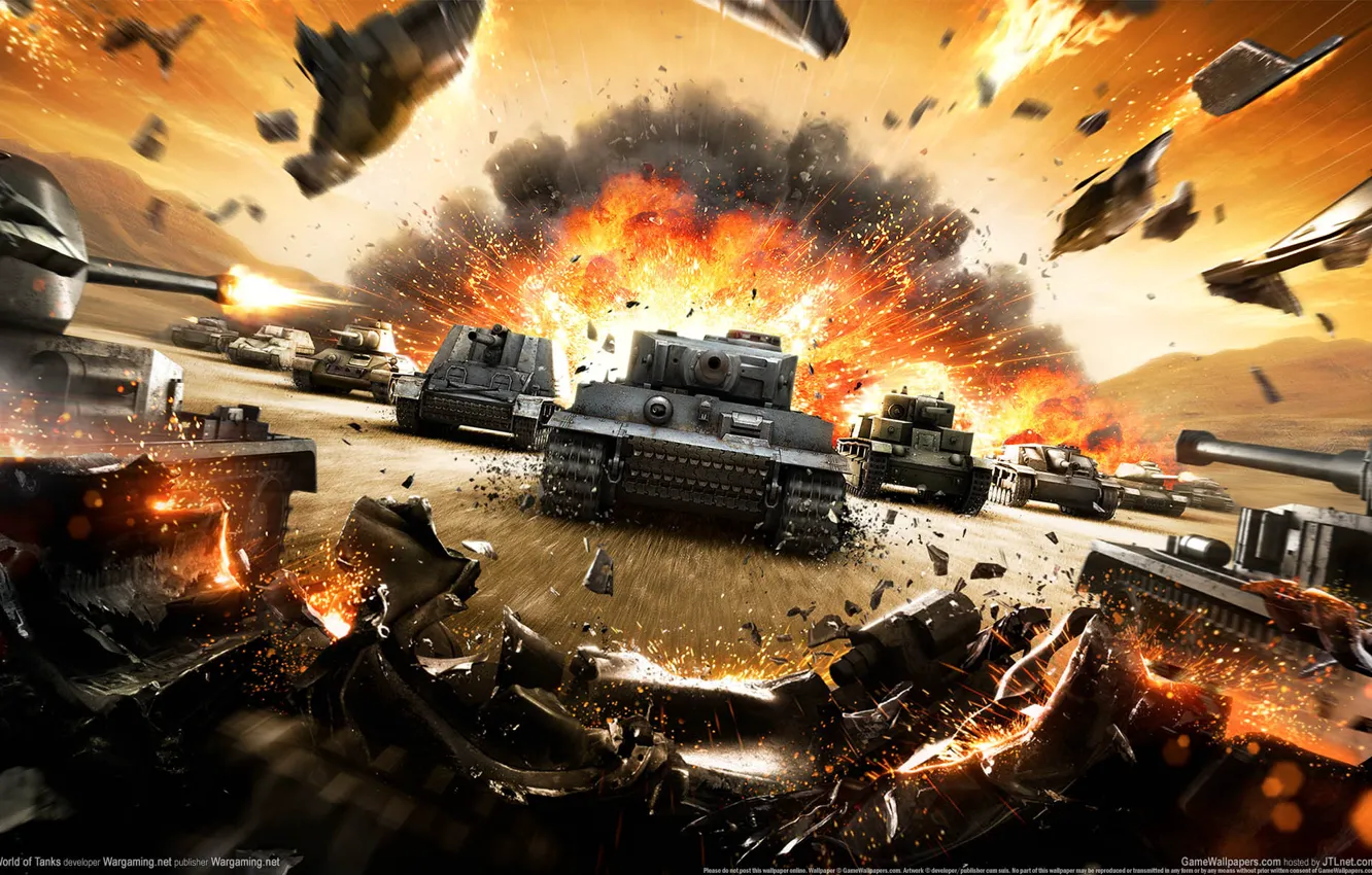 Photo wallpaper tanks, games, world of tanks