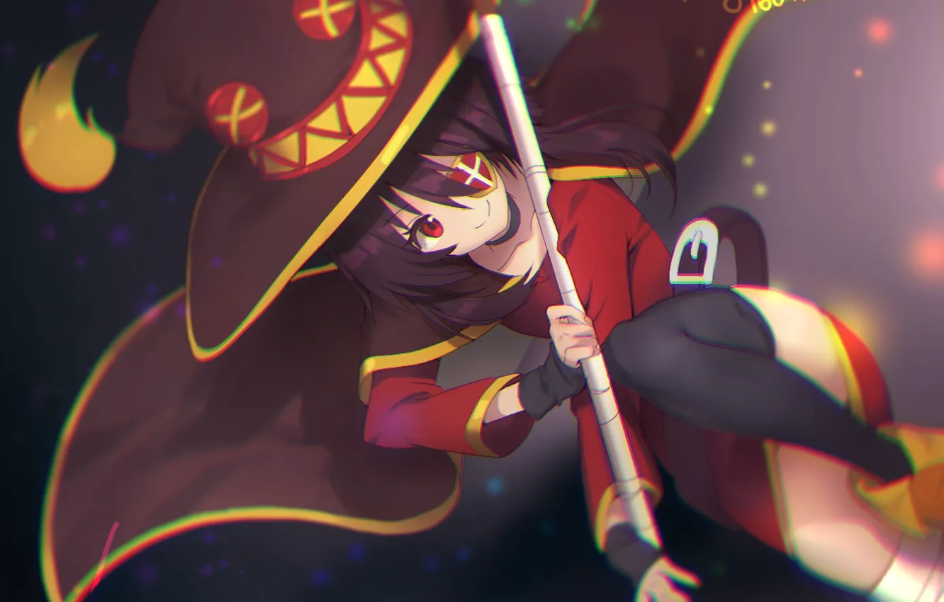 Photo wallpaper girl, MAG, anime, art, Kono Subarashii sek'ai is Shukufuku wo, Megumin