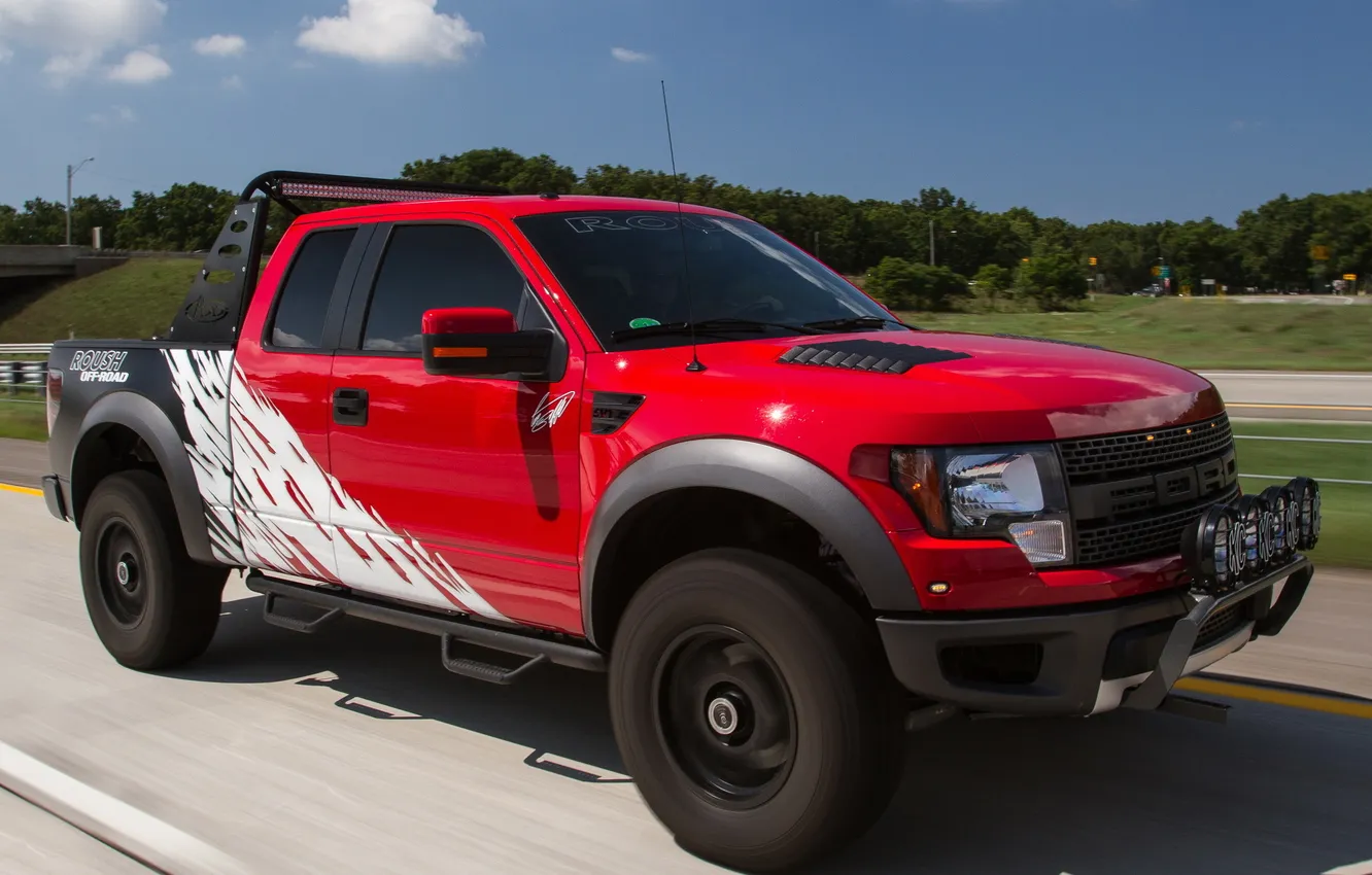 Photo wallpaper auto, Wallpaper, tuning, Ford, Ford, F-150, SVT Raptor, Roush