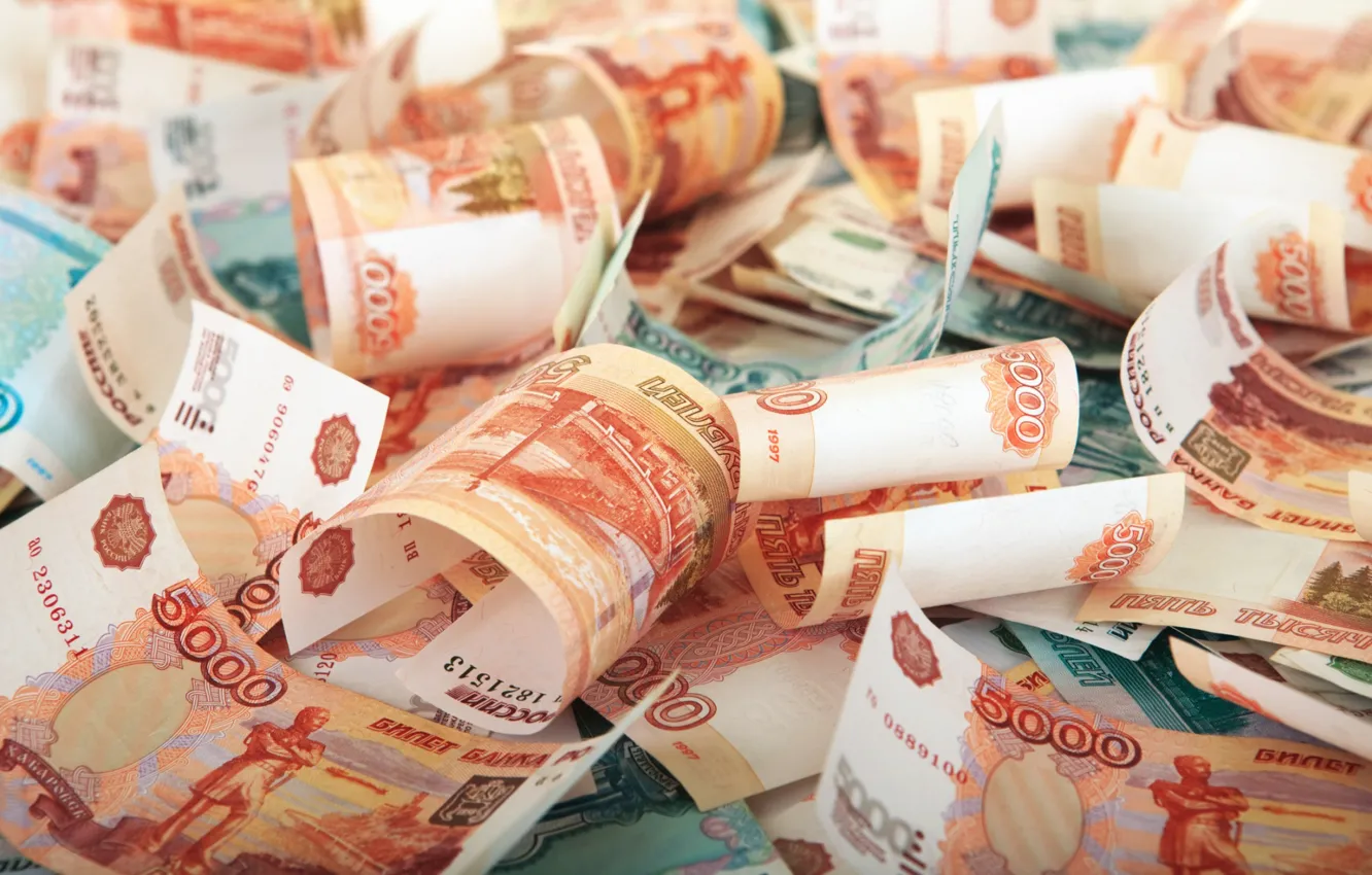 Photo wallpaper money, rubles, banknotes