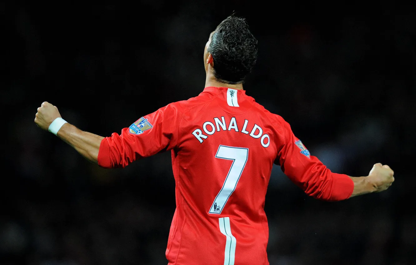 Photo wallpaper stars, football, Cristiano Ronaldo, celebrity, player, Ronaldo, the celebration, Manchester United