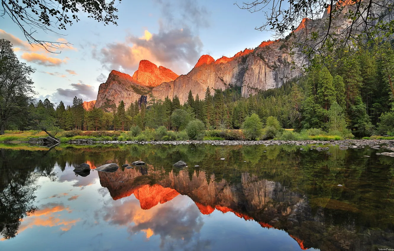 Photo wallpaper landscape, mountains, California, Yosemite National Park