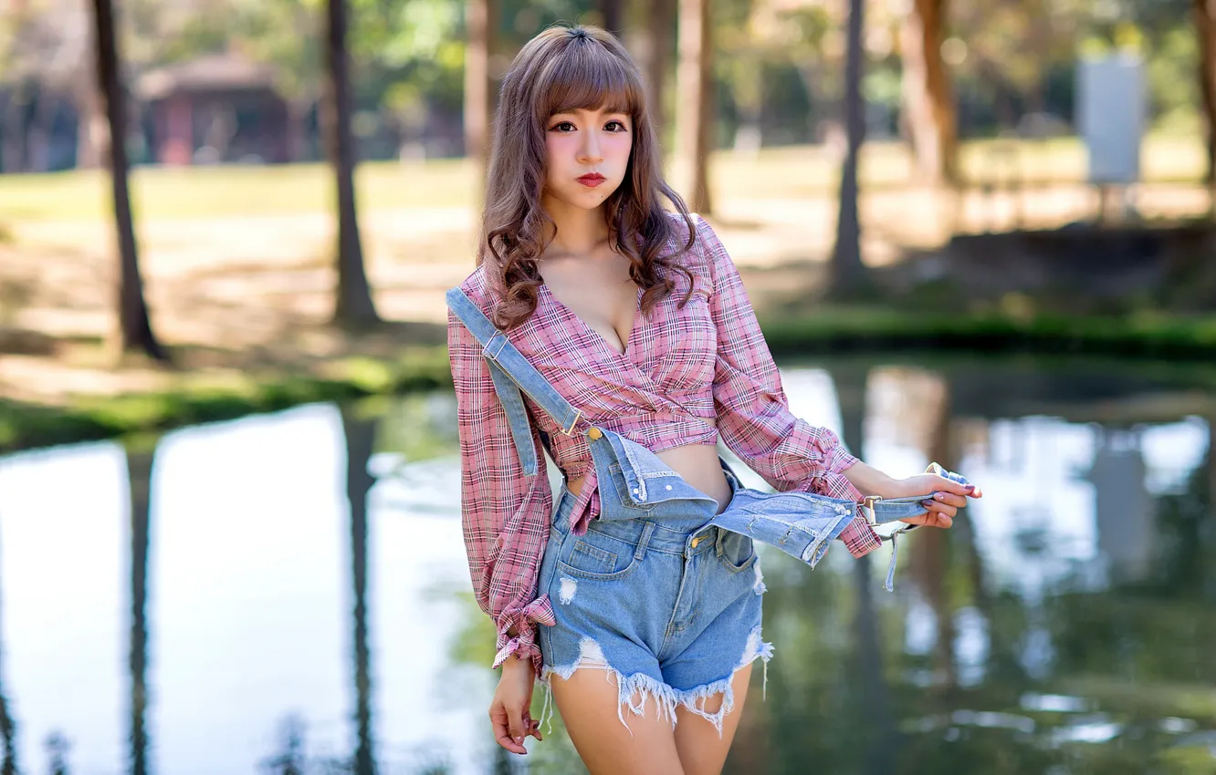 Photo wallpaper girl, sexy, Asian
