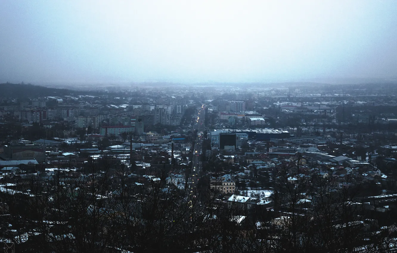 Photo wallpaper Leo, the sky, the view from the top, home, the city