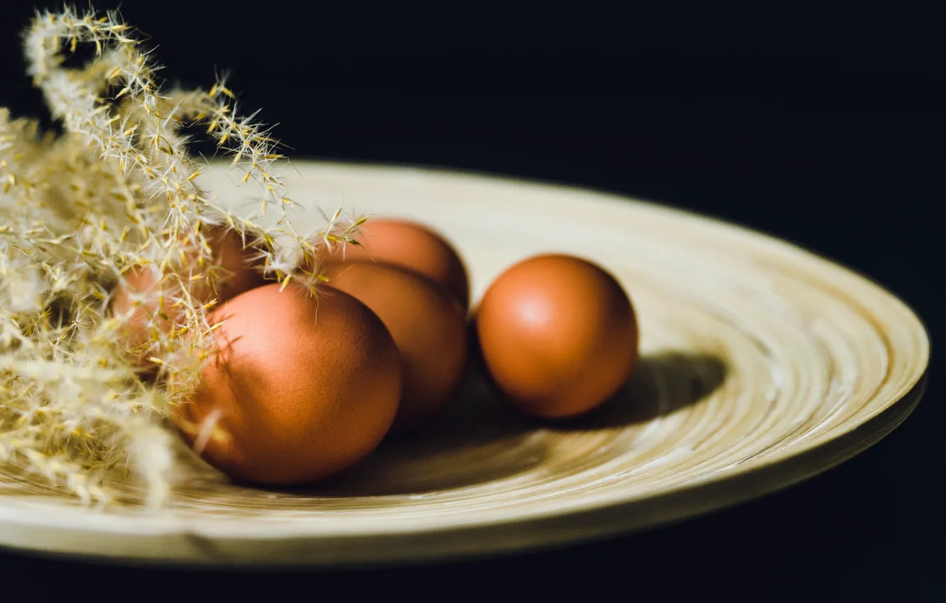 Photo wallpaper holiday, plate, eggs