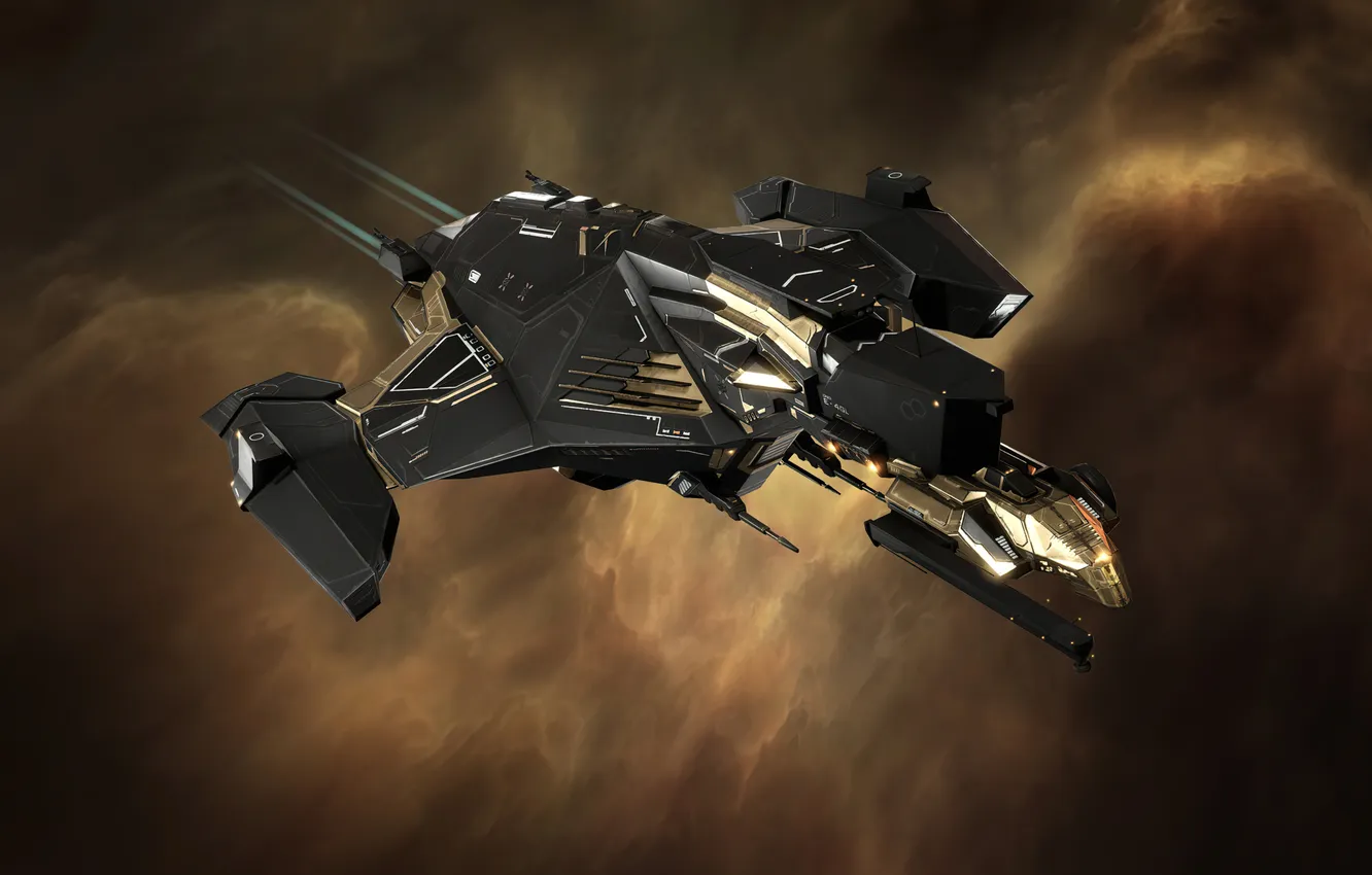 Photo wallpaper space, Eagle, game, spaceship, eve online, ship