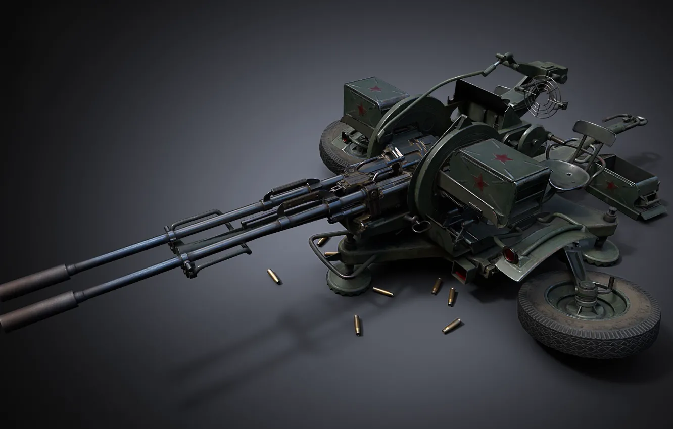 Photo wallpaper Russia, ZU-23-2, Coupled anti-aircraft gun