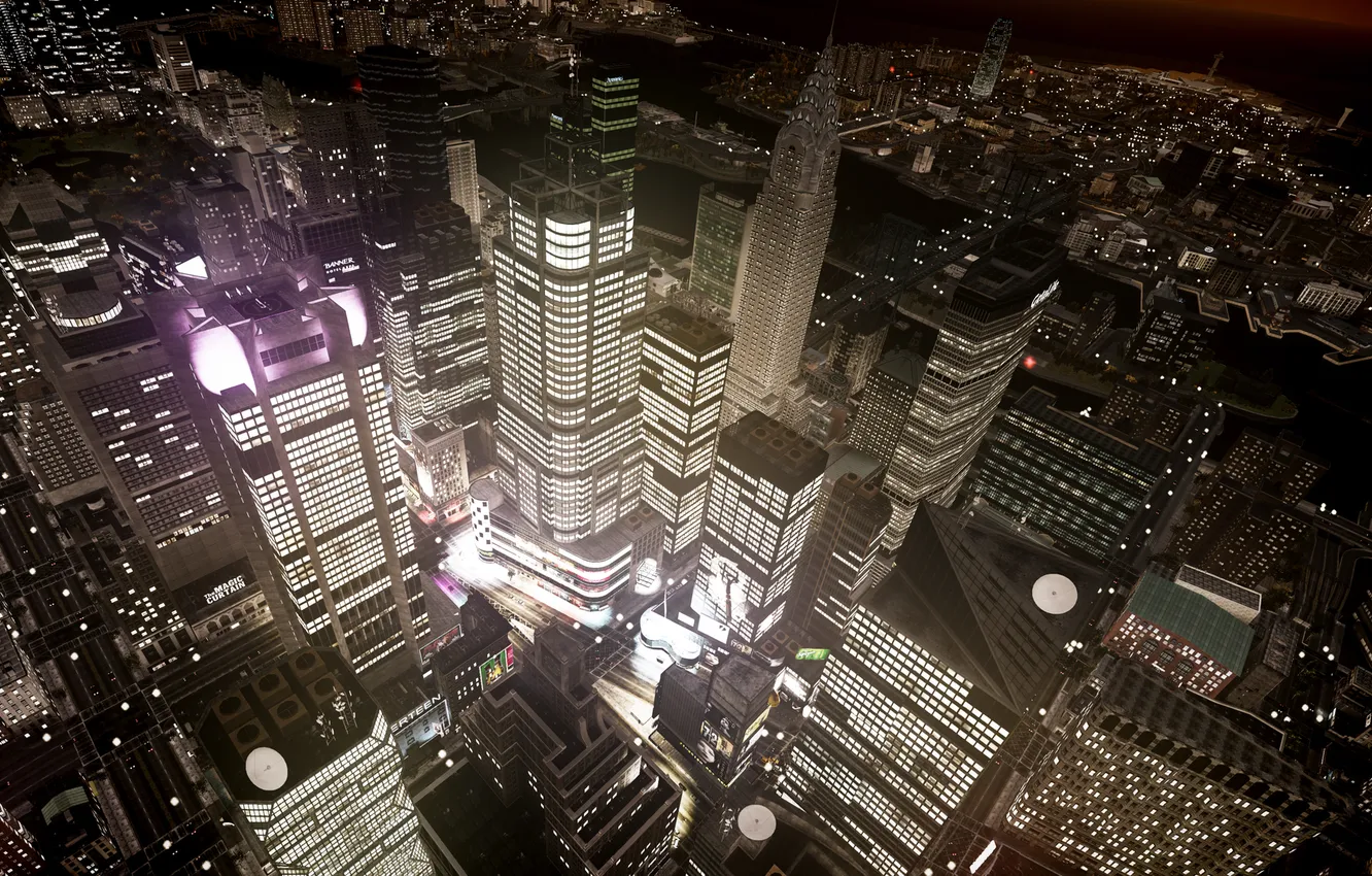 Photo wallpaper night, the city, new York, gta, Grand Theft Auto IV