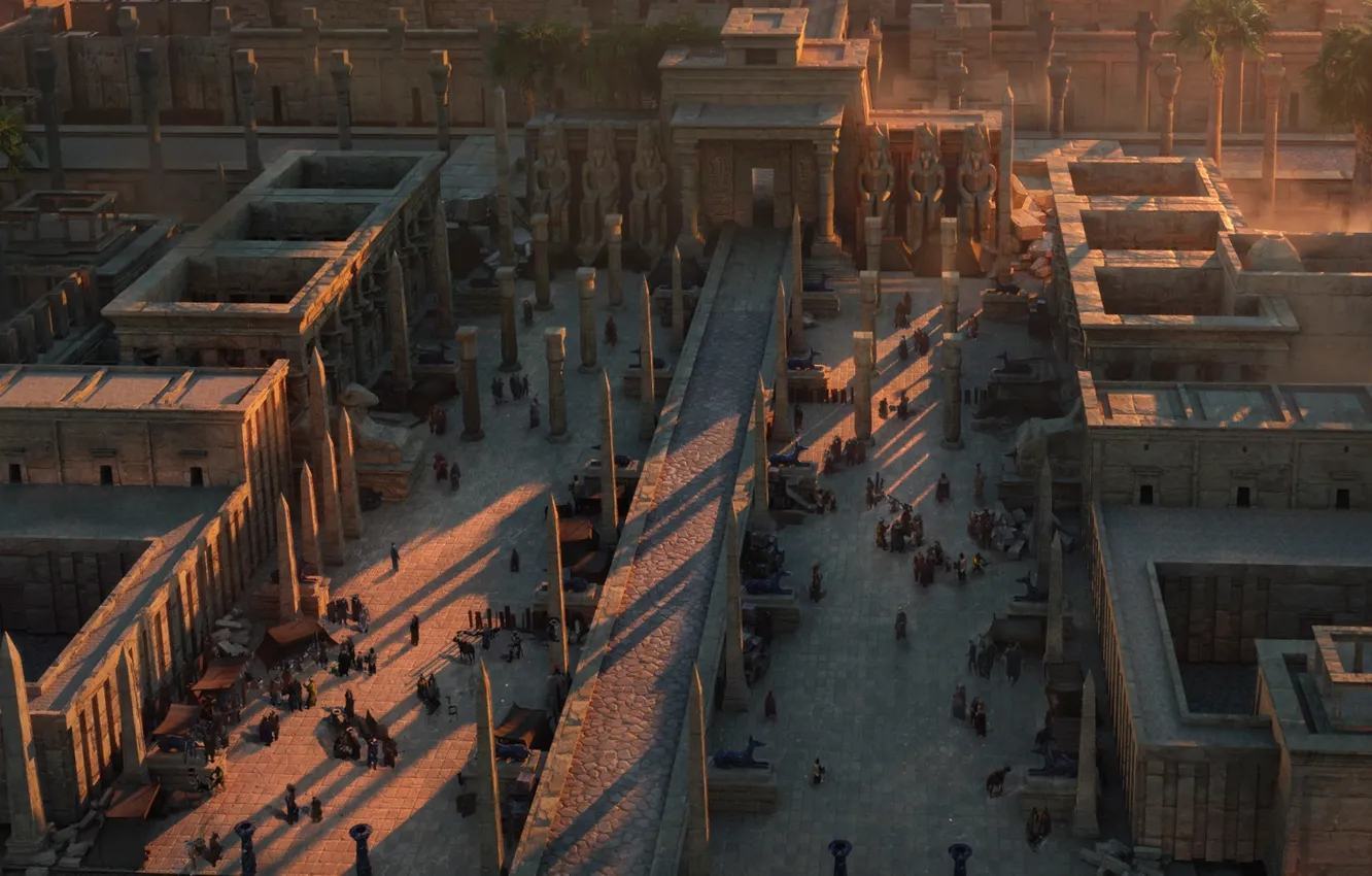 Photo wallpaper the city, people, area, structure, Egypt