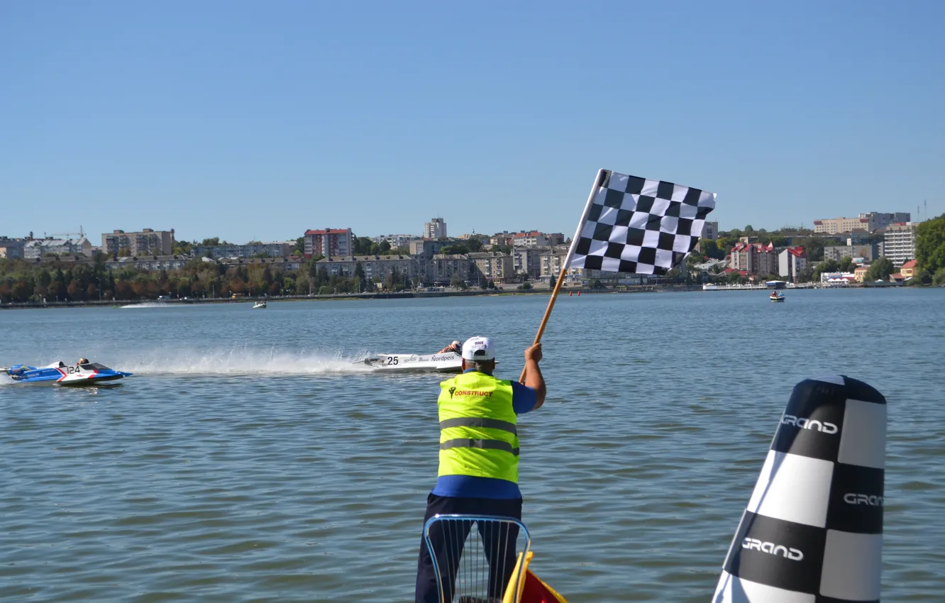 Photo wallpaper race, boat, speed